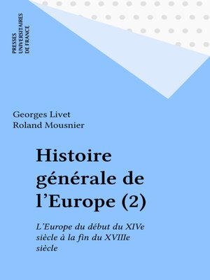 cover image of Histoire générale de l'Europe (2)